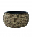 Lillepott WICKER D37xH19cm, helepruun