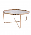 Diivanilaud ASTOR D80xH40cm, kuldne, klaas, terasjalad