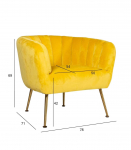 Tugitool TUCKER 78x71xH69cm, kollane