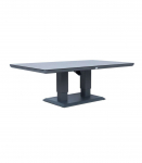 Laud TOMSON 150x90xH52-75cm, tumehall klaasplaadiga