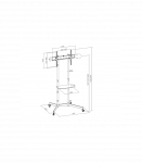 Sunne Floor stand S1122 TV cart 37-70 " Maximum weight (capacity) 45 kg Black