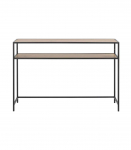 Abilaud SEAFORD 120x35xH79cm, lauaplaat: lamineeritud kattega m&ouml;&ouml;bliplaat, v&auml;rvus: tamm, raam: metall, v&auml;rvus: must
