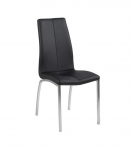 Tool ASAMA 43,5x57xH95cm, iste ja seljatugi: kunstnahk, v&auml;rvus: must, jalad: kroom