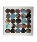 Seinapilt WALLY 60x60cm, sinised abstraktsed ringid