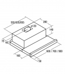 CATA Hood TF 2003 600 GWH Telescopic Energy efficiency class C Width 60 cm 390 m&sup3;/h Mechanical control |