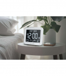 Muse Wall Clock with Alarm Function M-090 WMC White