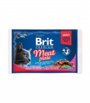 BRIT Premium Cat Meat Plate - wet cat food - 4x100g