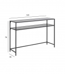 Abilaud SEAFORD 120x35xH79cm, lauaplaat: must saare melamiin, raam: metall