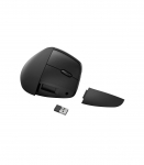 HP 925 Ergonomic Vertical Wireless Bluetooth Mouse - Detachable Wrist Rest, Multi-Surface - Black