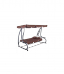 Garden swing 230x120x170 cm, 4-seat, brown