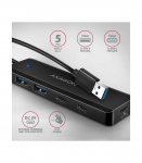HUB 4-port 5gbp s 2x USB-A + 2x USB-C HUE-C2A