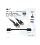 CABLE HDMI TO HDMI 2M/M/M CAC-1372 CLUB3D