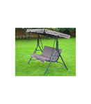 Garden swing 170x110x150 cm, 3-seat, brown