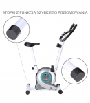 M8750 valge magnetiline statsionaarne jalgratas HMS