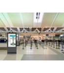 EDBAK Floor stand IDS10.55 Indoor Public Display Totem with glass front 55 " Black