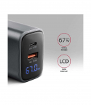 MOBILE CHARGER WALL USB 67W/GAN 2PORT ACU-PQ67D AXAGON