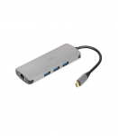 iBox IUH3RJ4K interface hub USB Type-C 5000 Mbit/s Silver