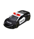 Police Car Sports Car With Motorized Metal Pull-Back Black 1:43