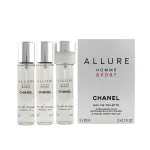 Chanel Allure Homme Sport EDT 2 x 20 ml + Spray EDT 20 ml Refill 2 x 20 ml + EDT Refill with spray 20 ml