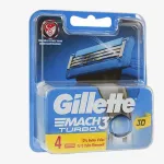 Gillette Mach3 Turbo varu terad 4 tk Gillette Mach3 Turbo n&aacute;hradn&iacute; břit 4 ks