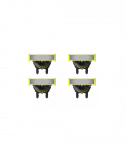Philips, Replaceable Blade (4 pcs), OneBlade QP440/50, Black/Green