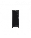 Lanberg Rack cabinet 19" free-standing 27U/600x600 (flat pack) with glass door lCD V2, black | Lanberg