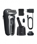 Braun, Shaver, 71-S7200cc, Operating time (max) 50 min, Wet & Dry, Silver/Black