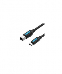 CABLE USB-C TO USB 2.0B/2M BLACK CQUBH VENTION