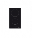 Candy, Domino, CDH 30, Vitroceramic, Number of burners/cooking zones 2, Touch, Timer, Black, Display
