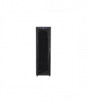Lanberg, Rack cabinet 19" free-standing 42U/600x800 (flat pack) with glass door, LCD, FF01-6842-12BL, Black