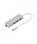 DIGITUS USB Type-C 3-Port Hub + Gigabit Ethernet Digitus