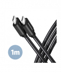 CABLE USB-C TO USB-C 1M 60W/BLACK BUCM3-CM10AB AXAGON