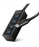 I/O HUB USB-C 4PORT MINI/0.2M HUE-M1C AXAGON