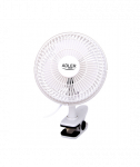 Lauaventilaator Adler, Fan with clip, AD 7317, White, Diameter 15 cm, Number of speeds 2, 30 W