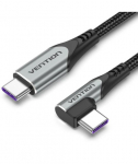 CABLE USB-C TO USB-C R.ANGLE/1M GRAY TAKHF VENTION