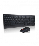 Lenovo Essential, Keyboard and Mouse Combo, Wired, US Euro, Black