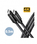 CABLE USB-C TO USB-C 0.5M 100W/BLACK BUCM32-CM05AB AXAGON
