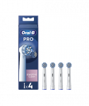 Hambaharja otsikud Oral-B, EB60X-4 Sensitive Clean Pro, Heads, For adults, Number of brush heads included 4, White