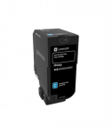 Tooner Lexmark CS72x Cyan Standard Yield Lexmark 74C0S20 7000 pages