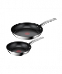 TEFAL, Pan Set, Intuition B817S255, Frying, Diameter 20/26 cm, Suitable for induction hob, Fixed handle, Black/Silver