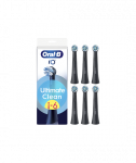 Hambaharja otsikud Oral-B, iO UltimateClean, Heads, For adults, Number of brush heads included 6, Black