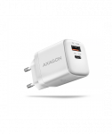 MOBILE CHARGER WALL USB 20W/2PORT WHITE ACU-PQ20W AXAGON
