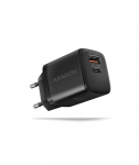 MOBILE CHARGER WALL USB 30W/2PORT BLACK ACU-PQ30 AXAGON