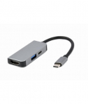 I/O ADAPTER USB-C TO HDMI/USB3/3IN1 A-CM-COMBO3-02 GEMBIRD