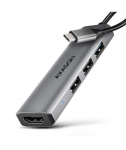 I/O HUB USB-C 4IN1/0.15M HMC-H3A AXAGON