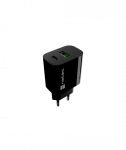 Natec Ribera USB Charger 1X USB-A + 1X USB-C 20W, Black