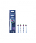 Hambaharja otsikud Oral-B, EB18-4 3D White Pro, Heads, For adults, Number of brush heads included 4, White