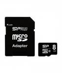Silicon Power 8 GB, MicroSDHC, Flash memory class 10, SD adapter