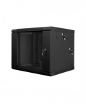 Lanberg Rack cabinet 19" double-section wall-mount 9U/600x600 (flat pack), black | Lanberg