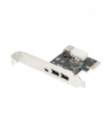 Digitus IEEE 1394a Interface Card, PCI express, 4 Port 1x ext. 1394mini, 2x ext./1x int. 1394a Ports DS-30201-5